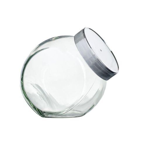 Snoeppot Sweets 0,9 liter zilver SET bedrukken Snoeppot Sweets 0,9 liter zilver SET bedrukken
